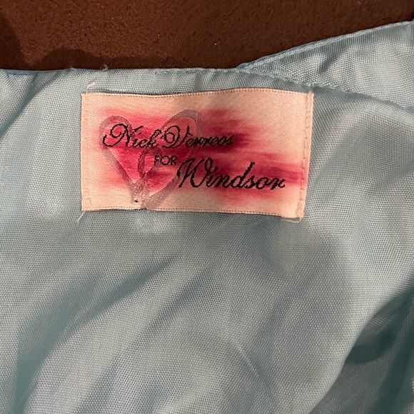 Blue Backless Dress with Pockets - Picture 8 of 9